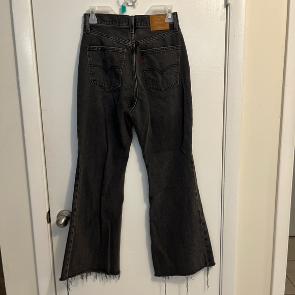 Levi’s 70s high rise flare pants - black denim jeans - Picture 3 of 6